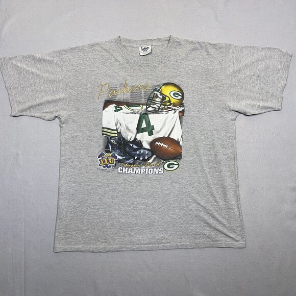 VTG 1997 GREEN BAY PACKERS Shirt Men Size XXL‎ NFL Super Bowl XXXI 31 Champions - Picture 1 of 12